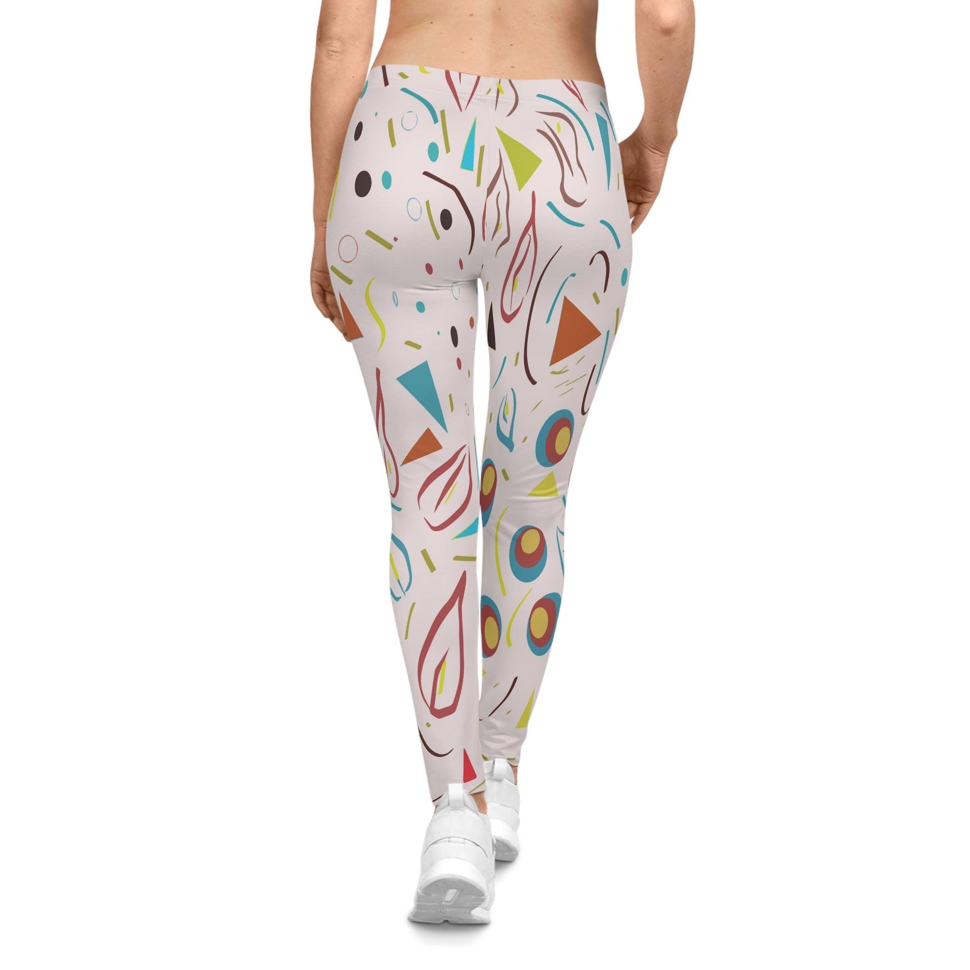 Nostalgic Confetti Carnival Collection by Miniaday Designs, LLC. Women's Casual Leggings (XS-2XL) - Miniaday Designs, LLC.