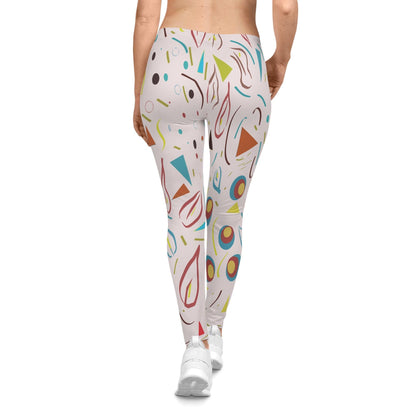 Nostalgic Confetti Carnival Collection by Miniaday Designs, LLC. Women's Casual Leggings (XS-2XL) - Miniaday Designs, LLC.