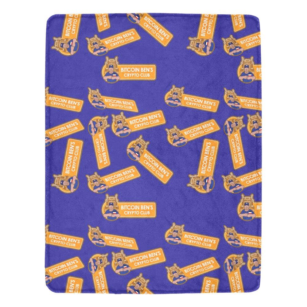 Miniaday Designs Bitcoin Ben Crypto Club Sherpa Throws/Blanket (3 Sizes) - Miniaday Designs, LLC.