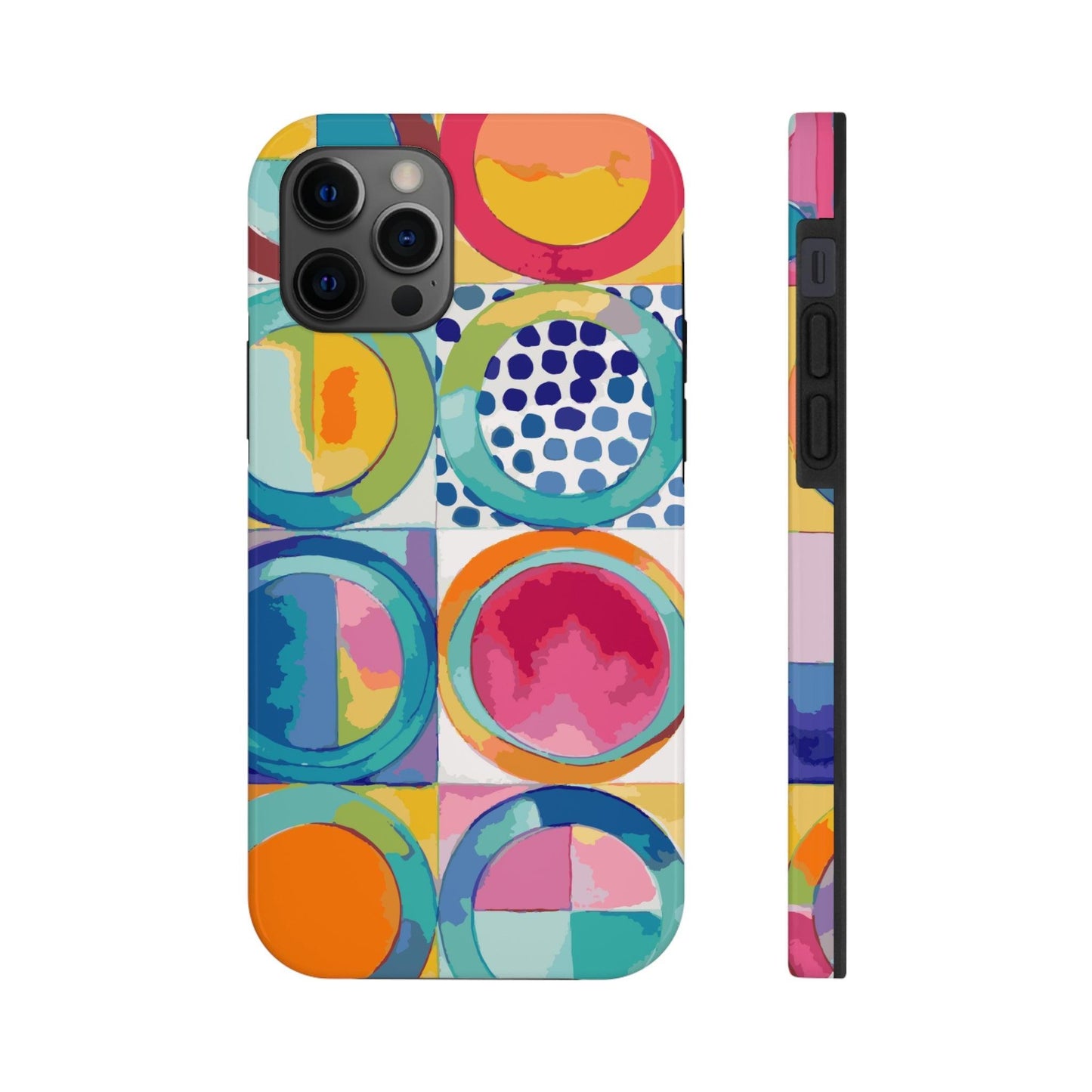 Vibrant Circle Mosaic Collection by Miniaday Designs, LLC. Tough Phone Cases, Case-Mate - Miniaday Designs, LLC.