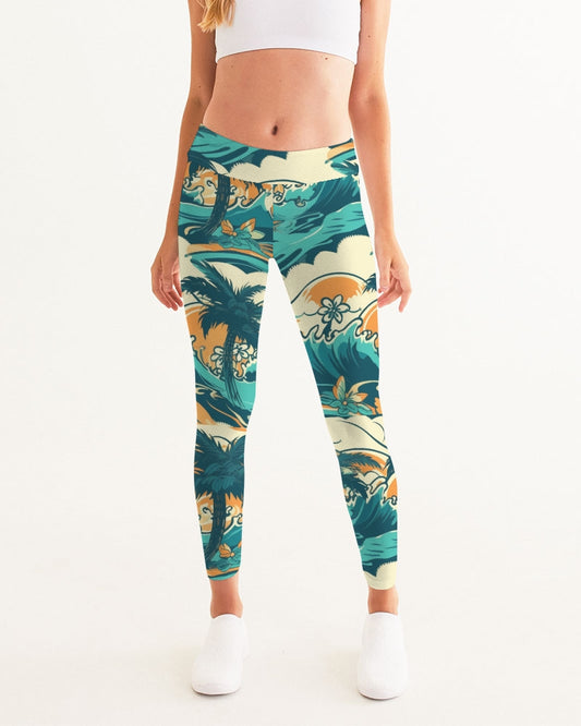 Chillwave Surf Collection by Miniaday Designs, LLC. Women's Yoga Pants - Miniaday Designs, LLC.