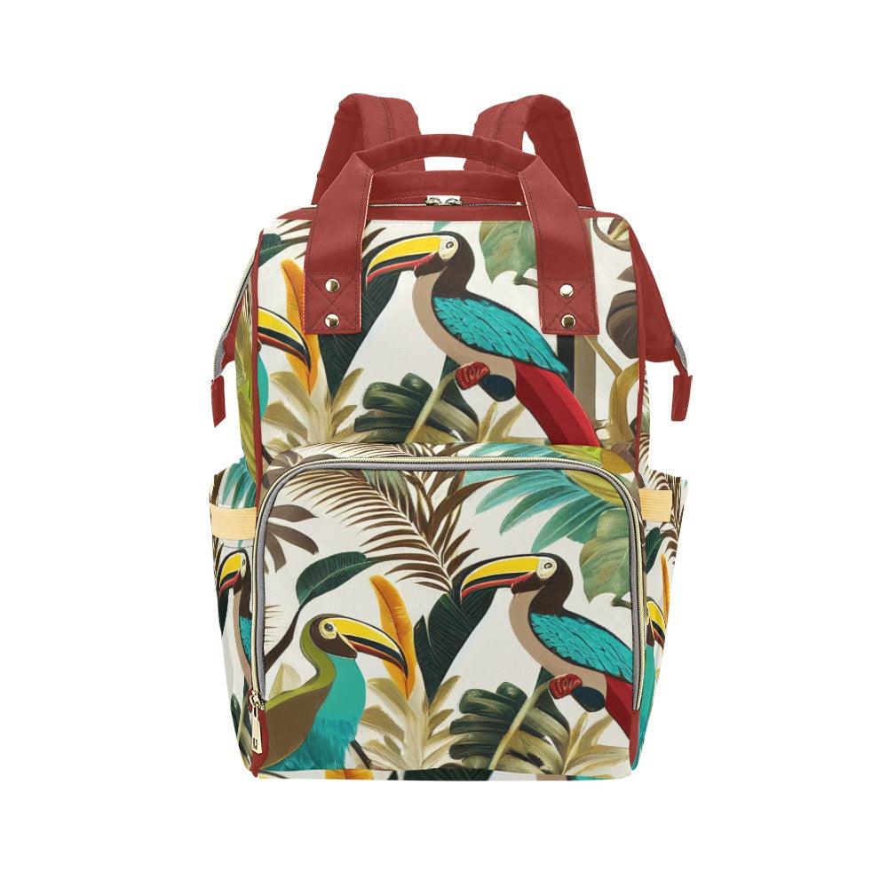 Miniaday Designs Tropical Toucan Multi-Function Backpack(Model1688) - Miniaday Designs, LLC.