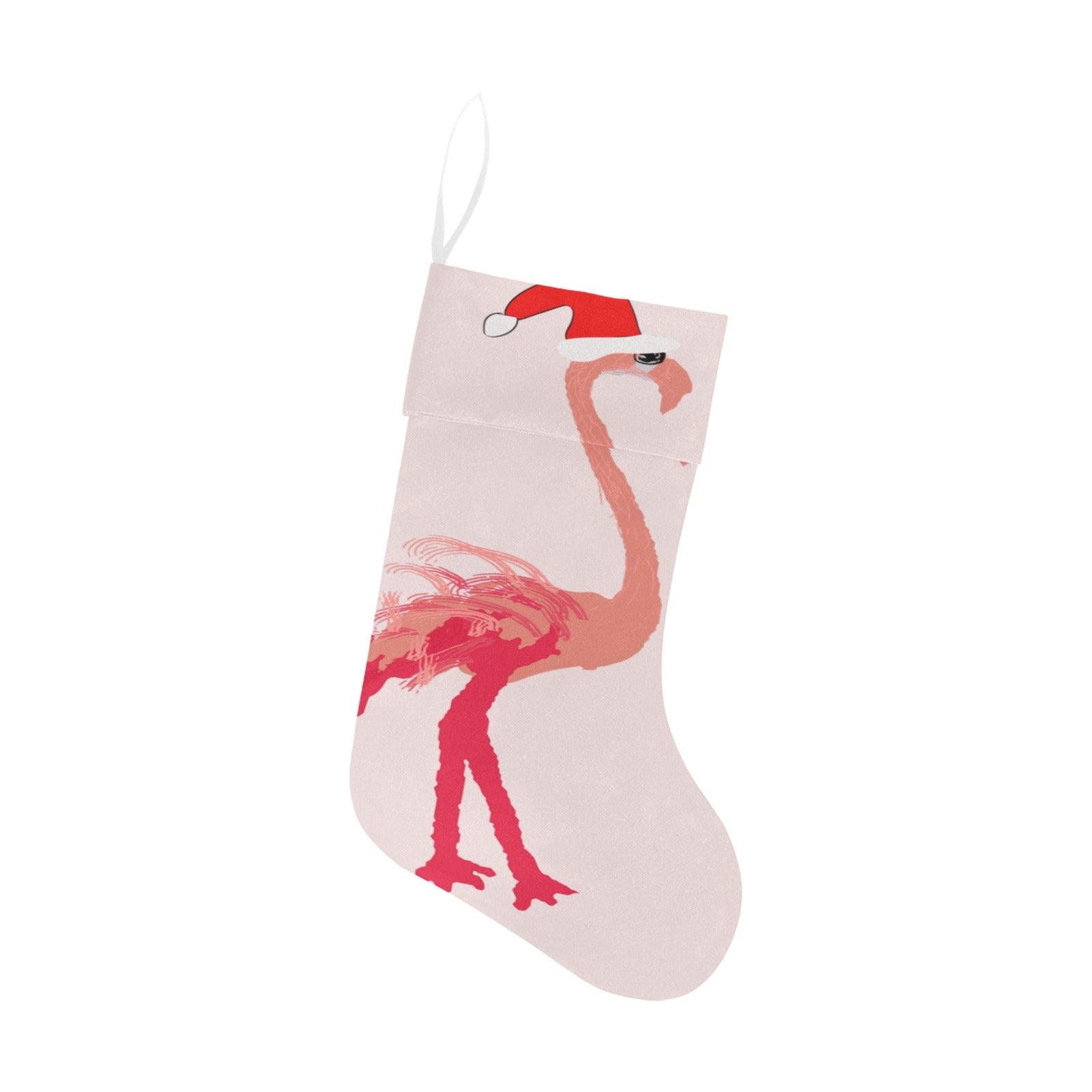 Miniaday Designs Santa Flamingoes Stocking Christmas Stocking - Miniaday Designs, LLC.