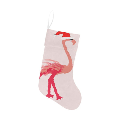 Miniaday Designs Santa Flamingoes Stocking Christmas Stocking - Miniaday Designs, LLC.