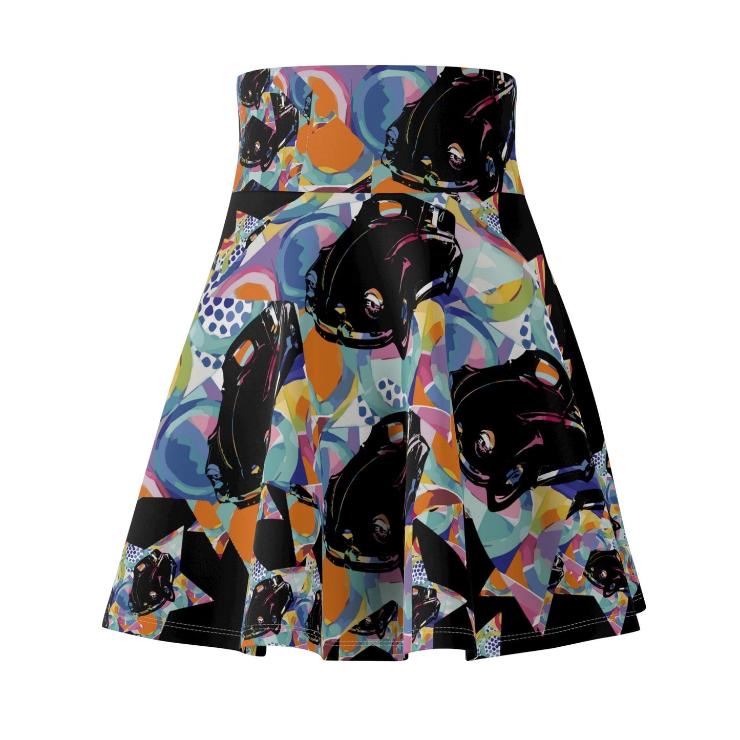 Miniaday Designs, LLC. Women's Skater Skirt (XS- 2XL) Stars and Cars Vibrant Collection - Miniaday Designs, LLC.