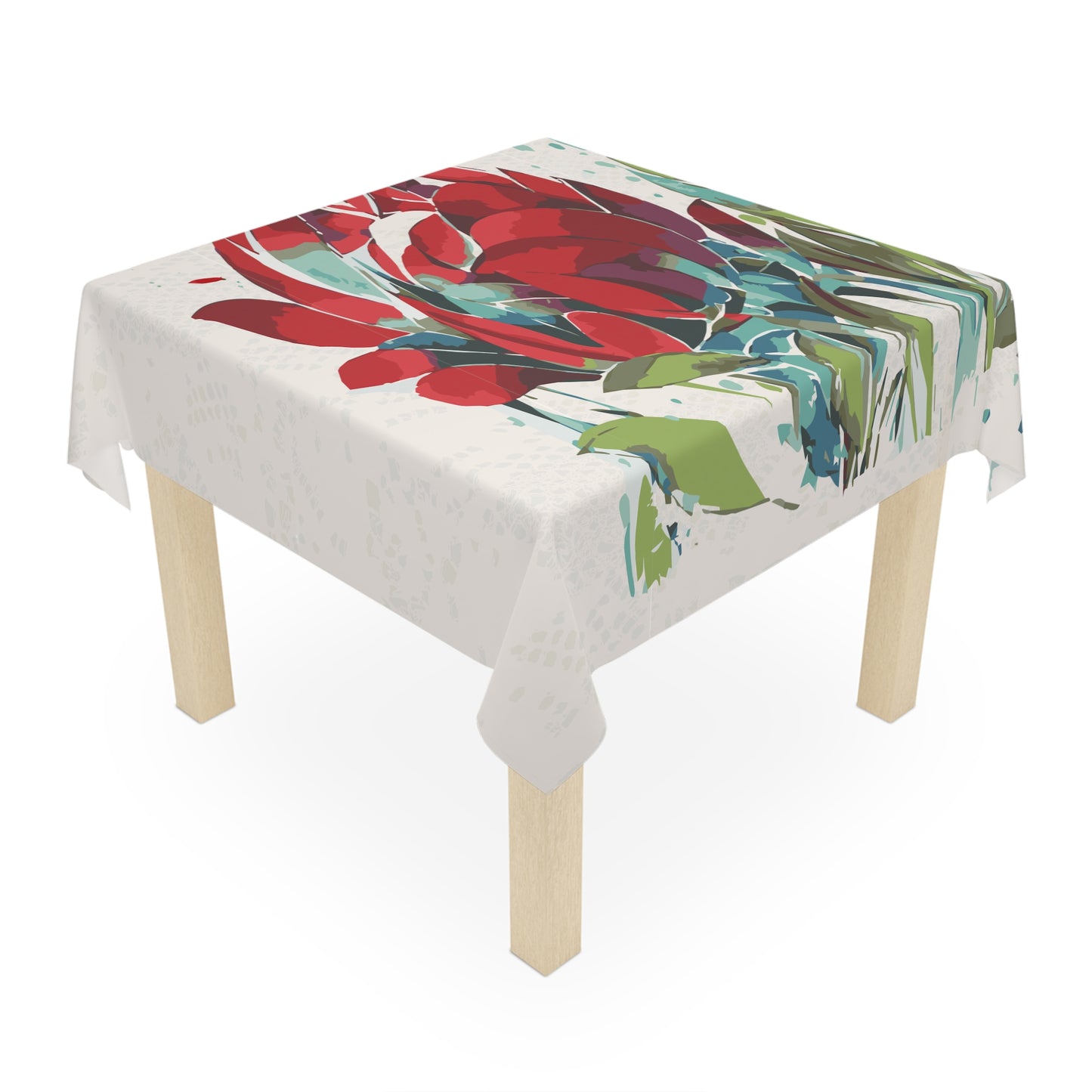 Maroon Bloom Elegance Collection by Miniaday Designs, LLC. Tablecloth (55.12" x 55.12") - Miniaday Designs, LLC.