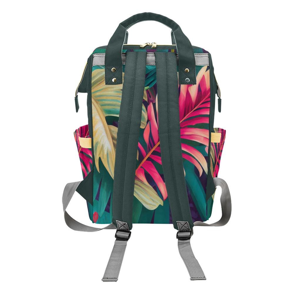 Miniaday Designs Tropical Heart Multi-Function Backpack(Model1688) Multicolor - Miniaday Designs, LLC.