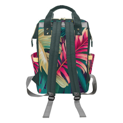 Miniaday Designs Tropical Heart Multi-Function Backpack(Model1688) Multicolor - Miniaday Designs, LLC.