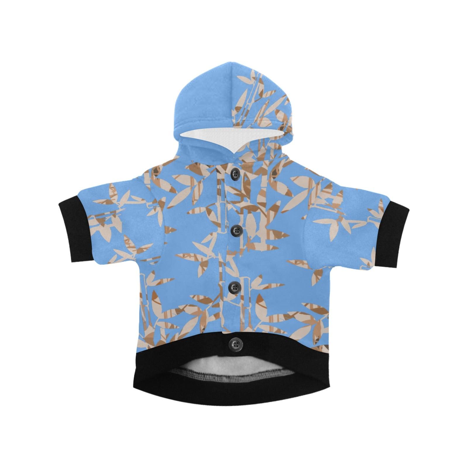 Miniaday Designs Blue Bamboo Pet Dog Hoodie - Miniaday Designs, LLC.