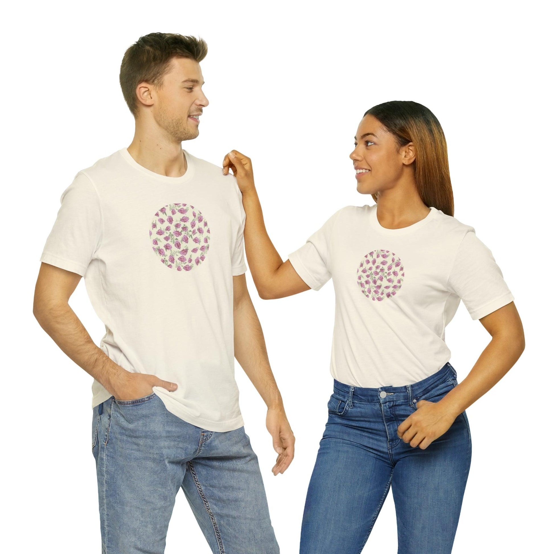 Romantic Rosette Reverie Collection by Miniaday Designs, LLC. Women's Jersey Short Sleeve Tee (S-3XL) - Miniaday Designs, LLC.