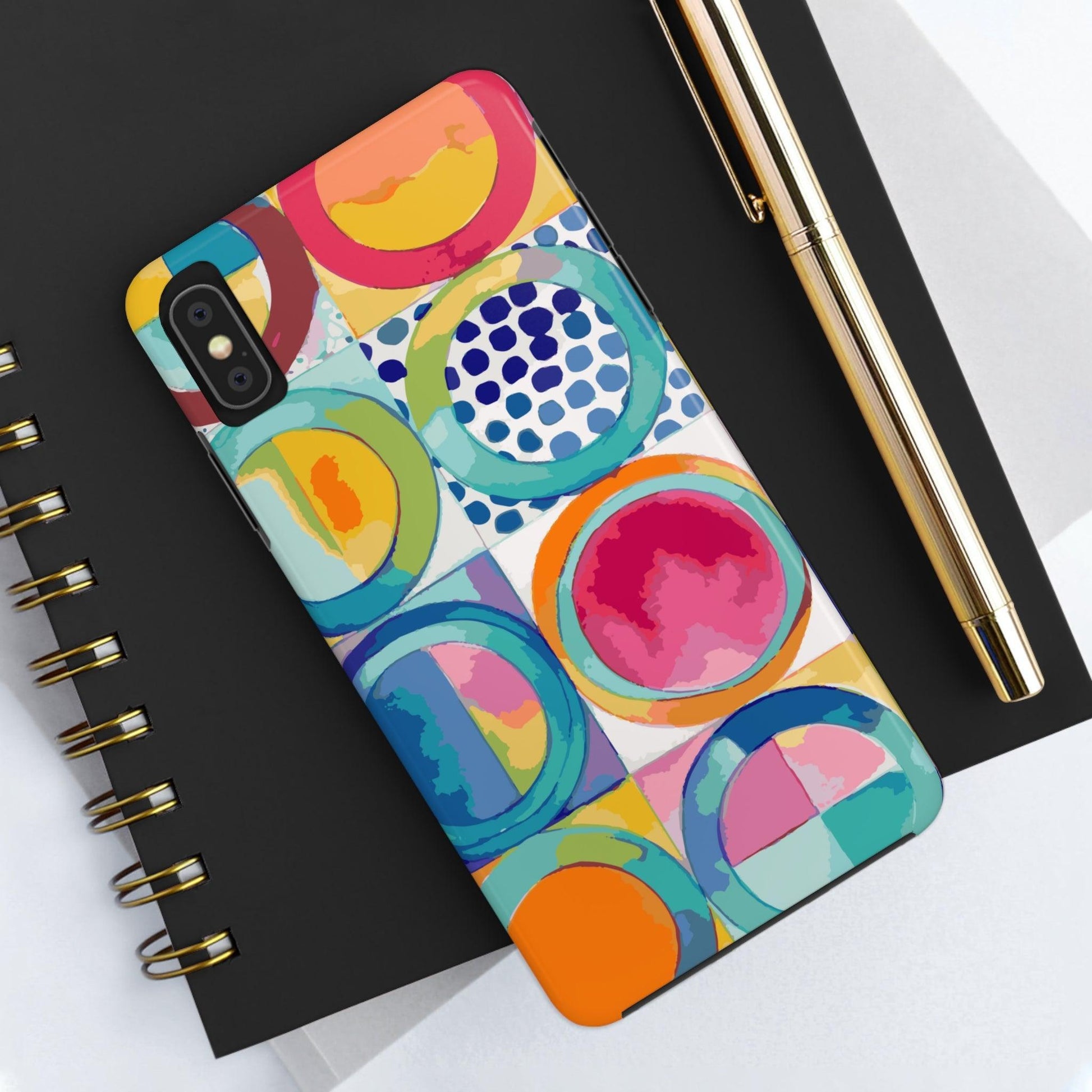 Vibrant Circle Mosaic Collection by Miniaday Designs, LLC. Tough Phone Cases, Case-Mate - Miniaday Designs, LLC.