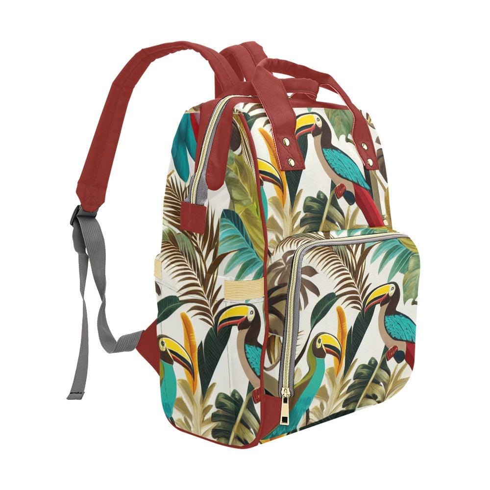 Miniaday Designs Tropical Toucan Multi-Function Backpack(Model1688) - Miniaday Designs, LLC.