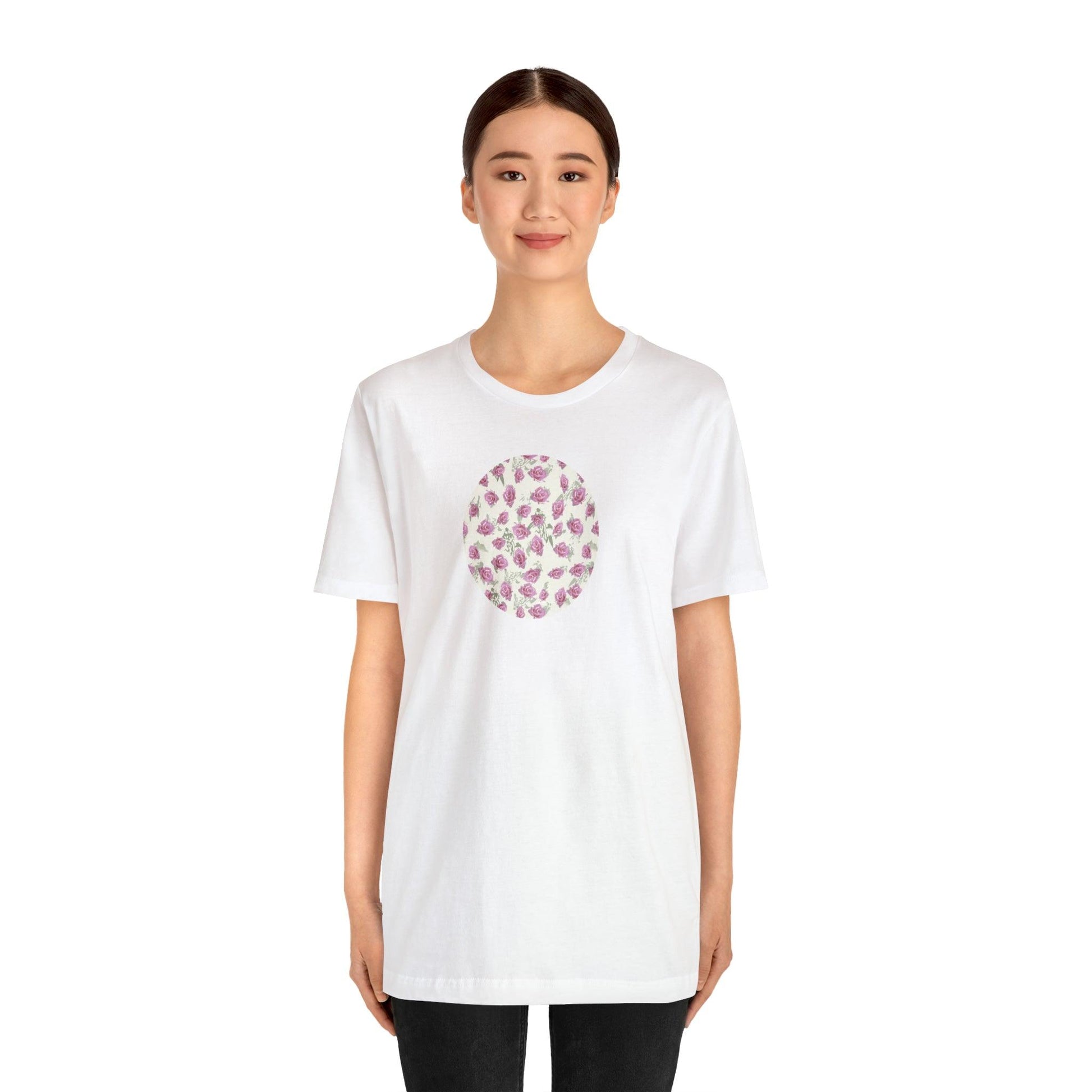 Romantic Rosette Reverie Collection by Miniaday Designs, LLC. Women's Jersey Short Sleeve Tee (S-3XL) - Miniaday Designs, LLC.