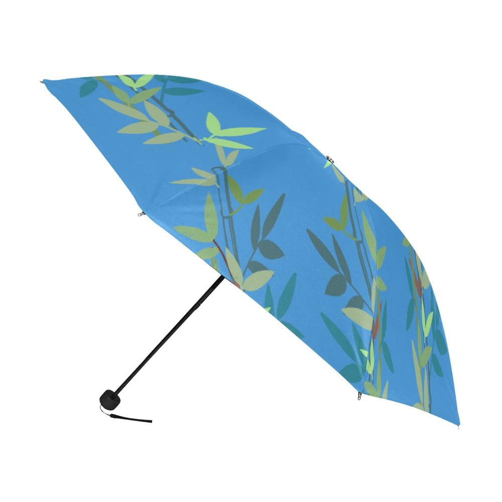 Miniaday Designs Blue Bamboo Anti-UV Foldable Umbrella - Miniaday Designs, LLC.